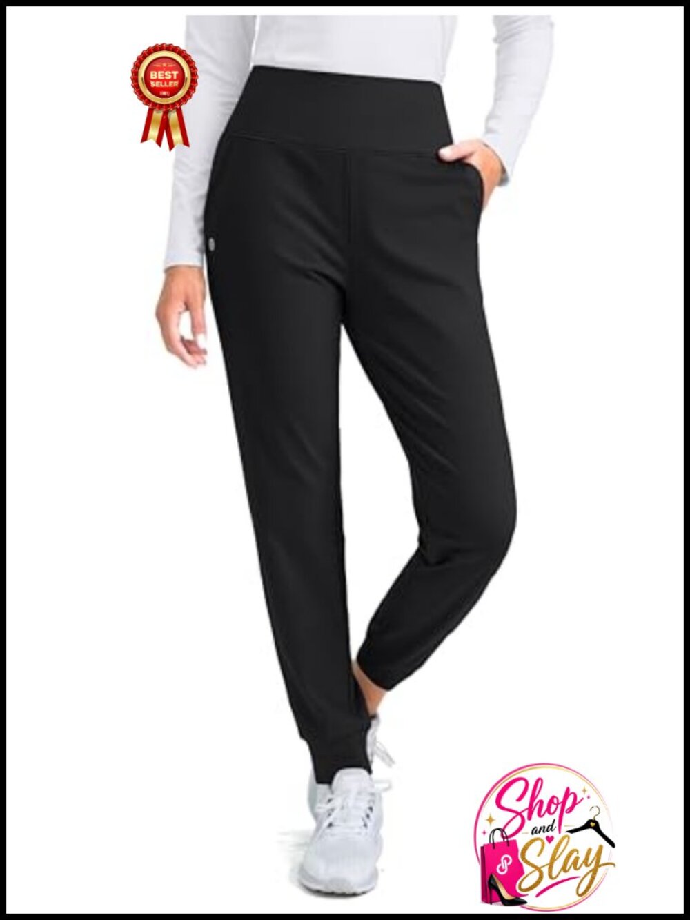 Fleece Lined Joggers High Waisted Thermal Winter Pants